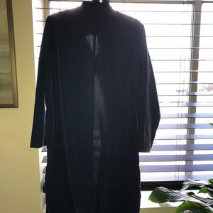 Navy blue belted trench coat
